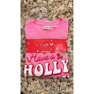 Dolly Parton Christmas Graphic Pullover - Pink - Women's XL - NWT